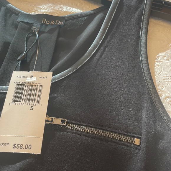 NEVER WORN black tank with zipper designs - Picture 2 of 5